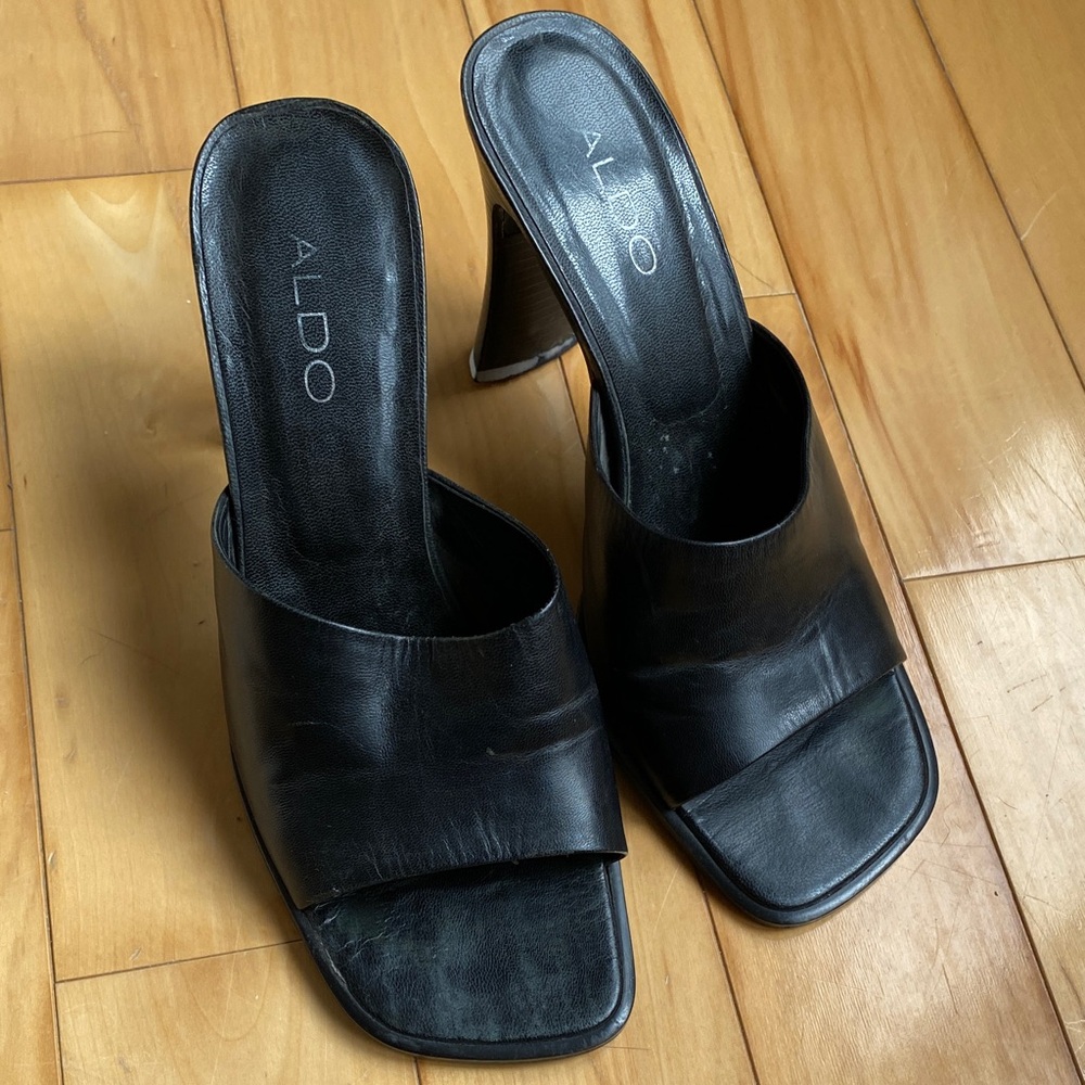 Aldo Elegant Black Mules for Women